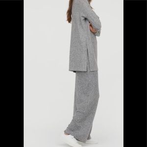 Wide leg grey pants